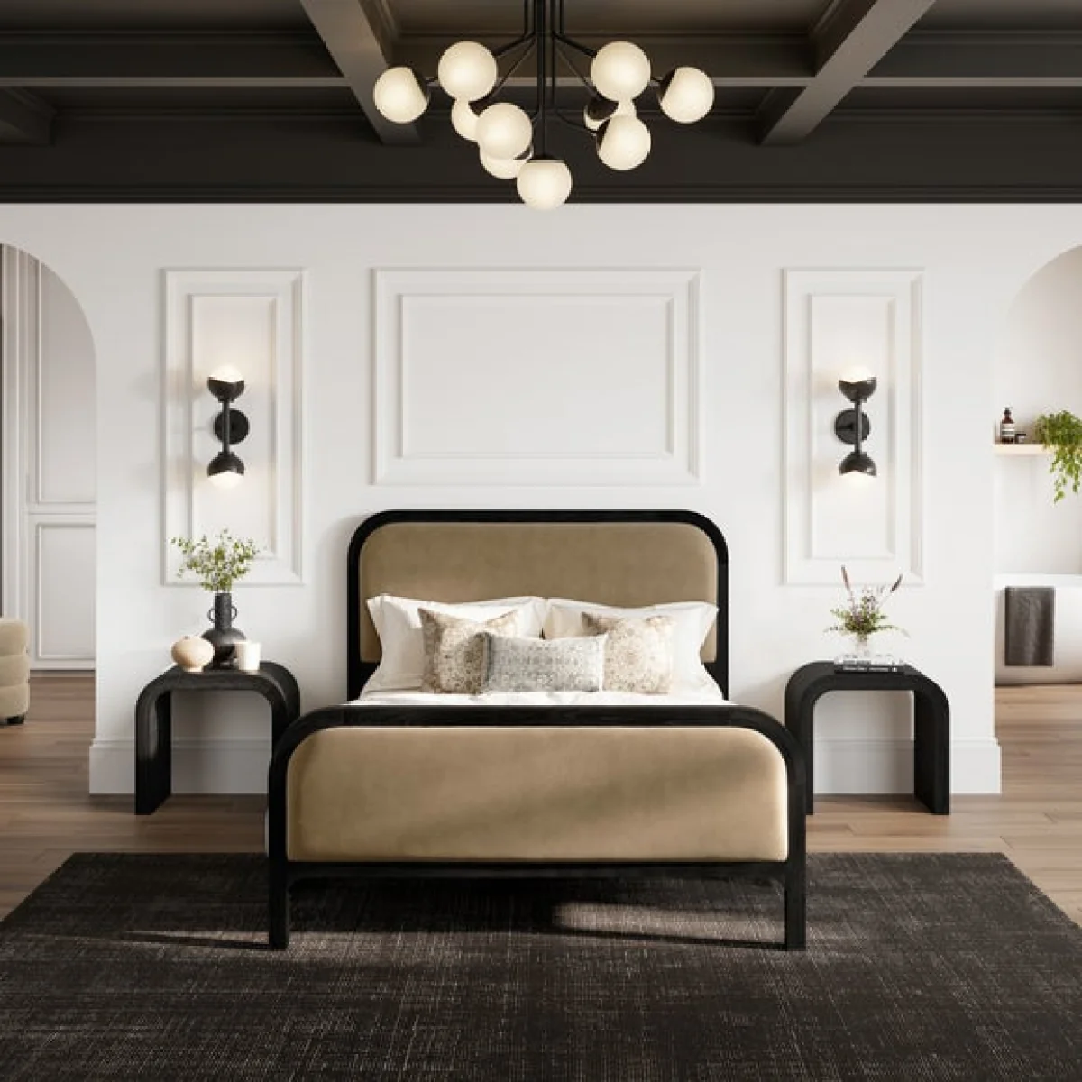 Ines Velvet Bed Frame – image 1