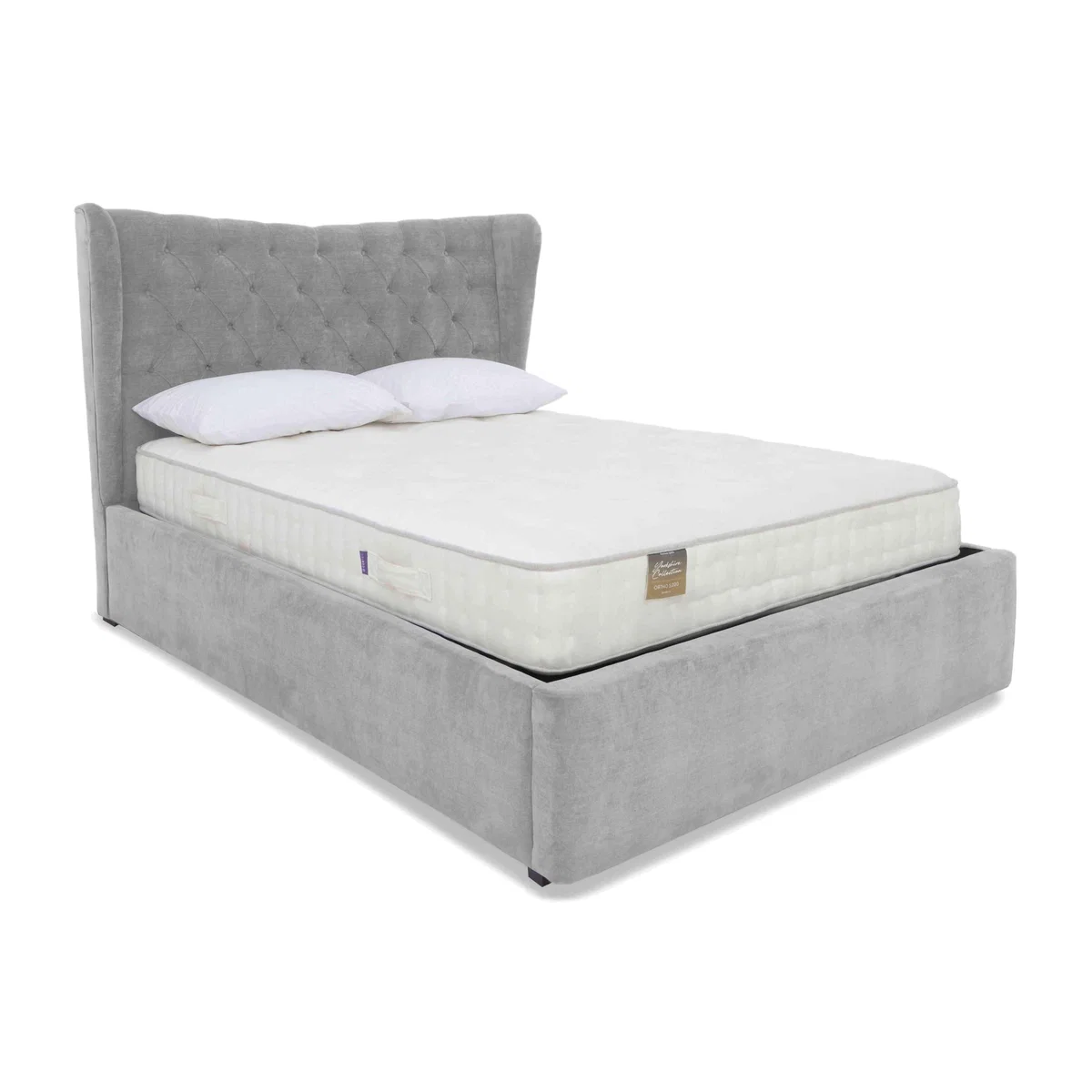Highgrove - Bauer Electric Ottoman Bed Frame - Super King - Aston Silver