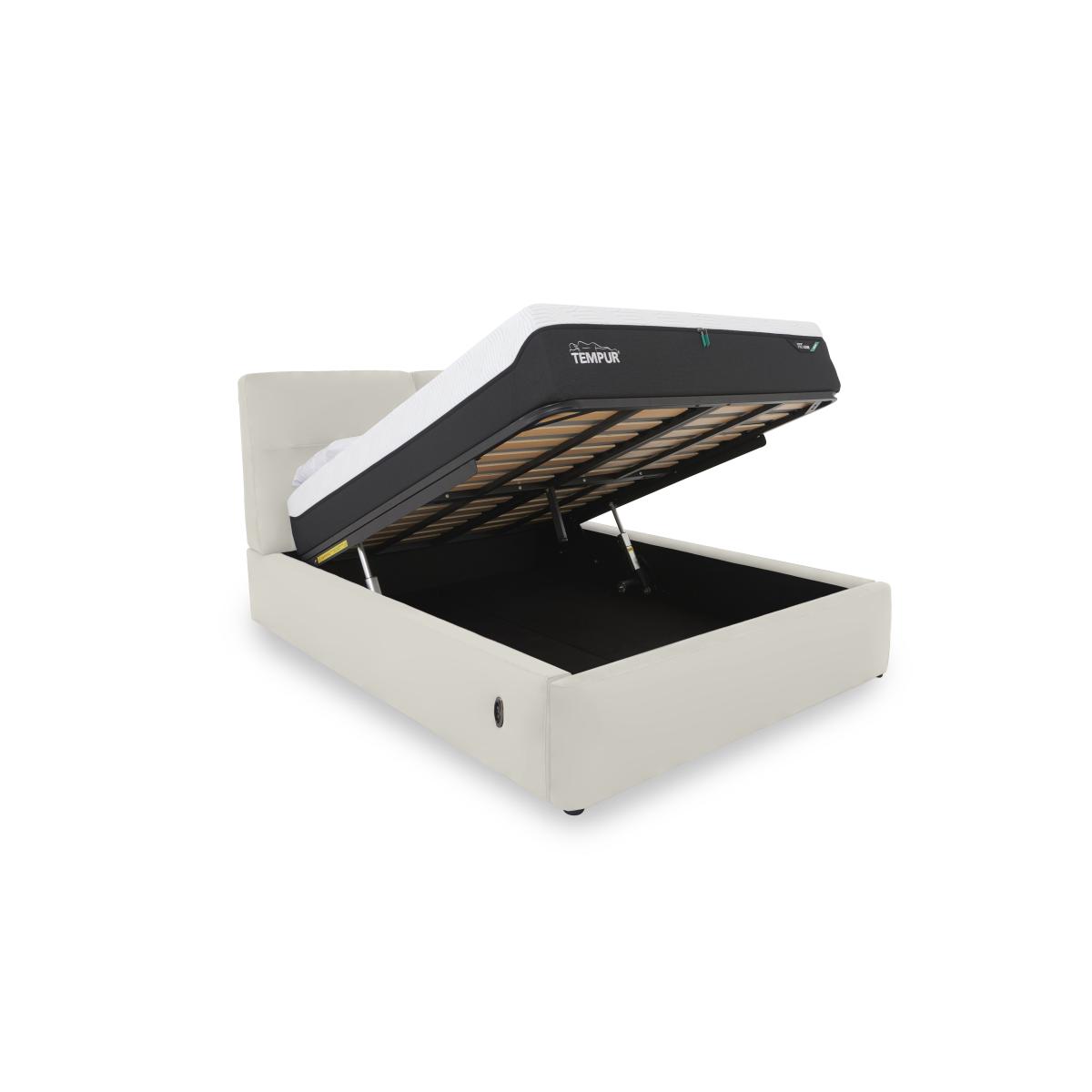 Stark Leather Electric Ottoman Bed Frame - Super King - Ocean – image 3