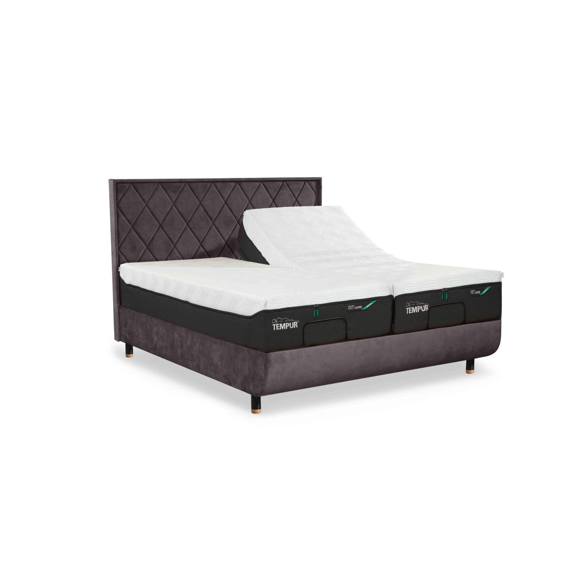 TEMPUR - Arc Ergo Smart Base Bed Frame with Quilted Headboard - Matt Black – image 2