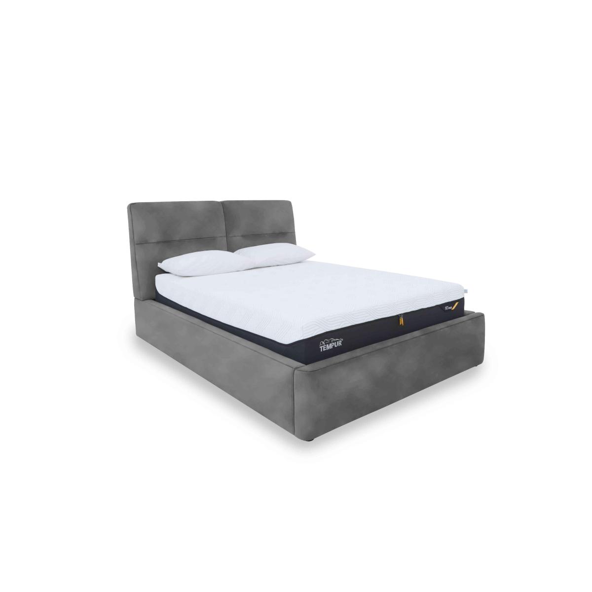 Stark Fabric Manual Ottoman Bed Frame - King Size - Dove – image 2