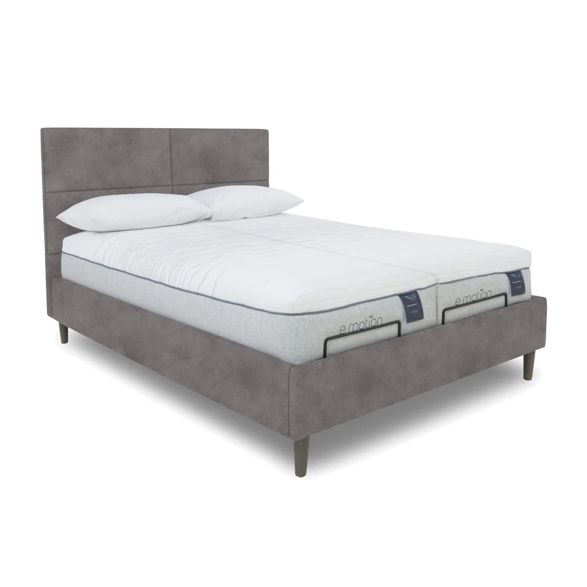 E-Motion Sakura Dual Adjustable Bed Frame - Super King - Dapple Sterling – image 1