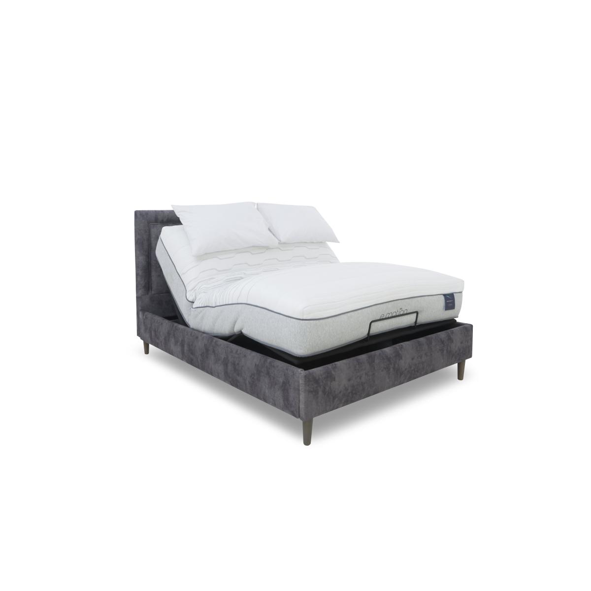E-Motion Yumi Adjustable Bed Frame - King Size - Smokey Quartz – image 5