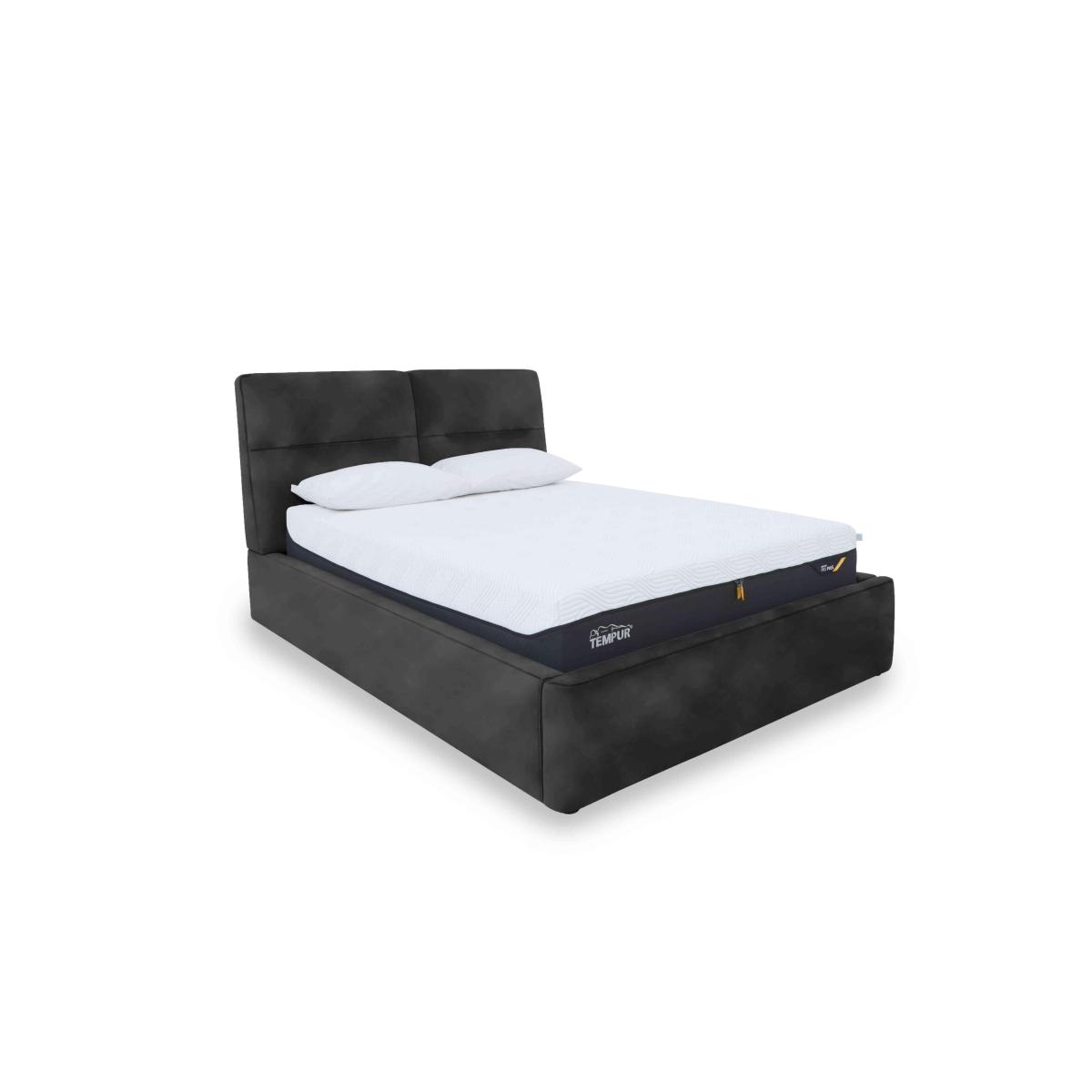 Stark Fabric Manual Ottoman Bed Frame - King Size - Graphite – image 2