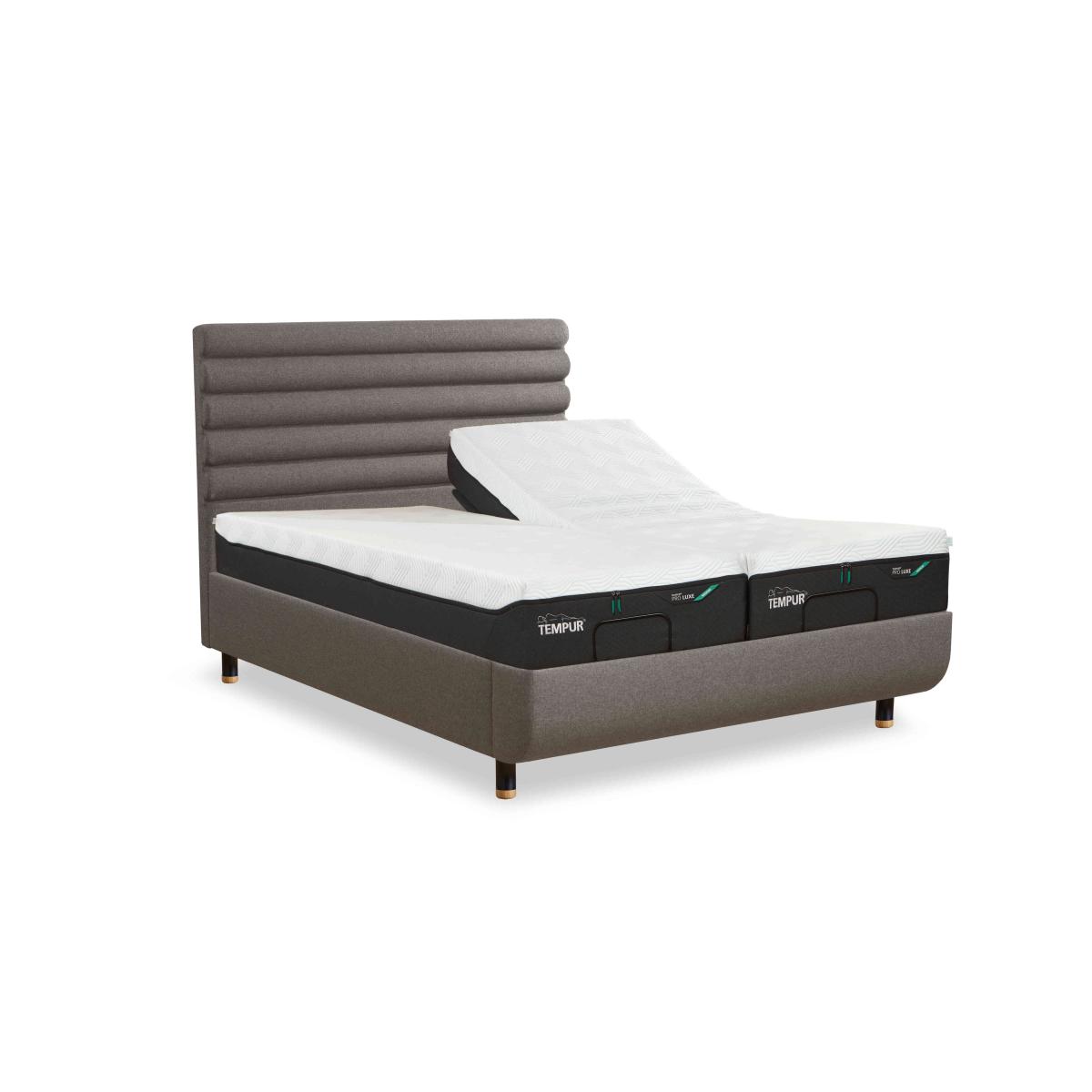 TEMPUR - Arc Ergo Smart Base Bed Frame with Vectra Headboard - King Size - Black & Gold – image 2