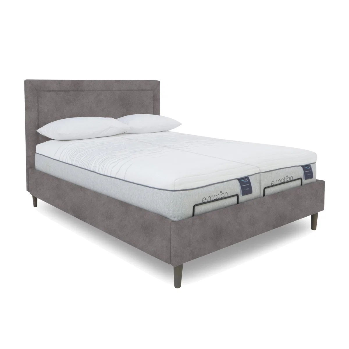 E-Motion Yumi Dual Adjustable Bed Frame - Super King - Dapple Sterling – image 1