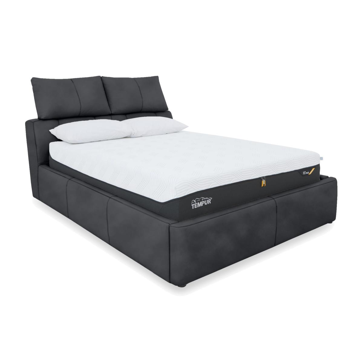 Tyrell Fabric Manual Ottoman Bed Frame - King Size - Sfa-Pey-R10 Charcoal – image 1