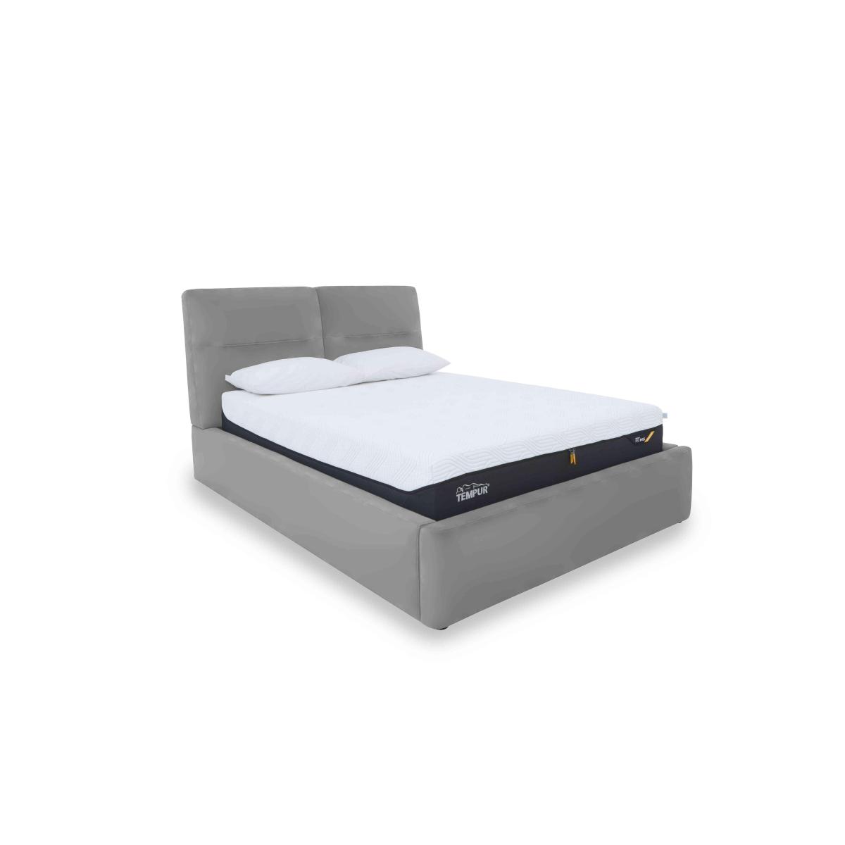Stark NC Leather Manual Ottoman Bed Frame - King Size - Sleet – image 2