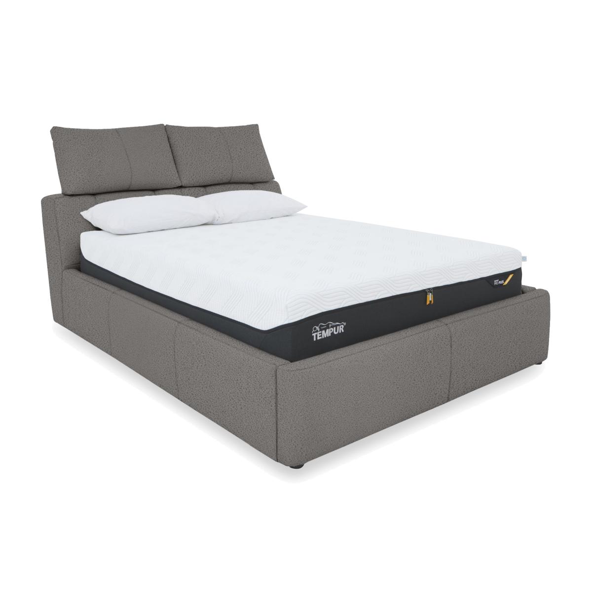 Tyrell Fabric Manual Ottoman Bed Frame - King Size - Elephant – image 1