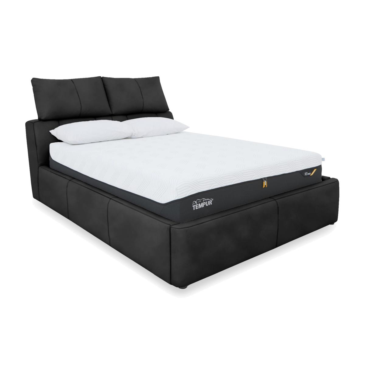 Tyrell Fabric Manual Ottoman Bed Frame - Super King - Panther Grey – image 1