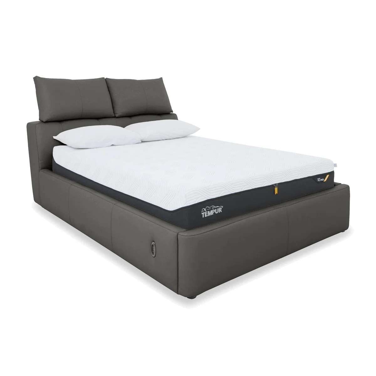 Tyrell NC Leather Electric Ottoman Bed Frame - Super King - Charcoal Grey – image 1