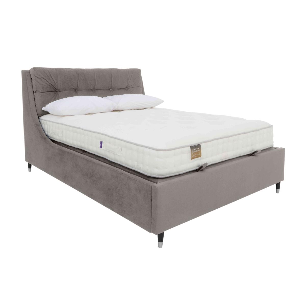 Javier Ottoman King Size Bed Frame - King Size - Krystal Grey – image 1
