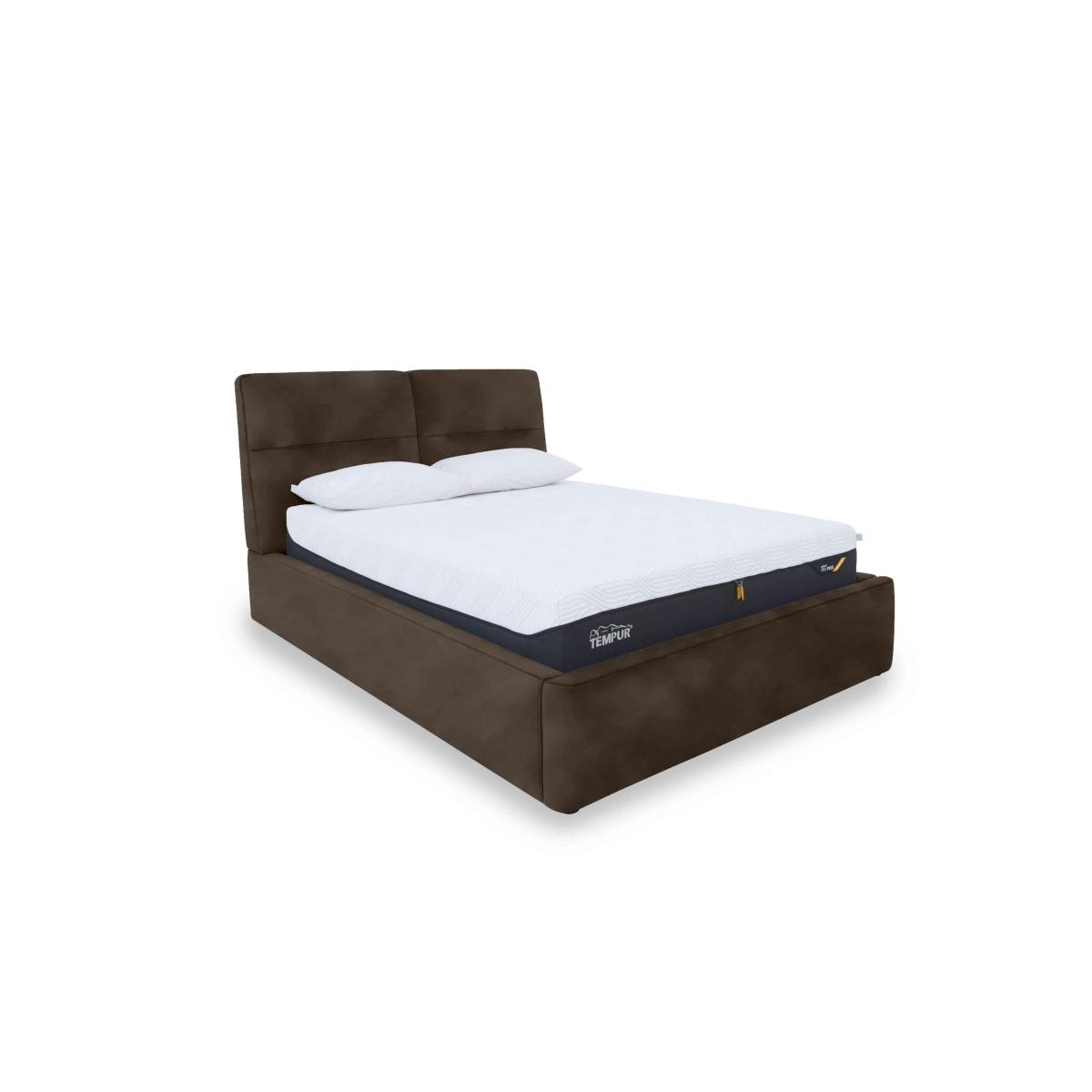 Stark Fabric Manual Ottoman Bed Frame - Super King - Dark Chocolate – image 2