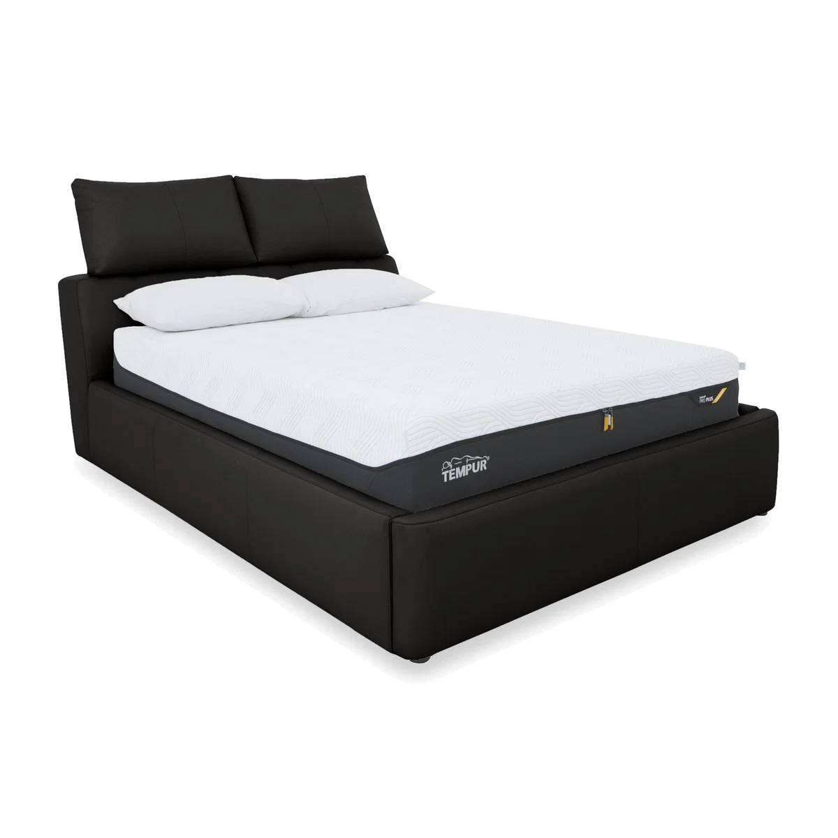 Tyrell Leather Manual Ottoman Bed Frame - Super King – image 1