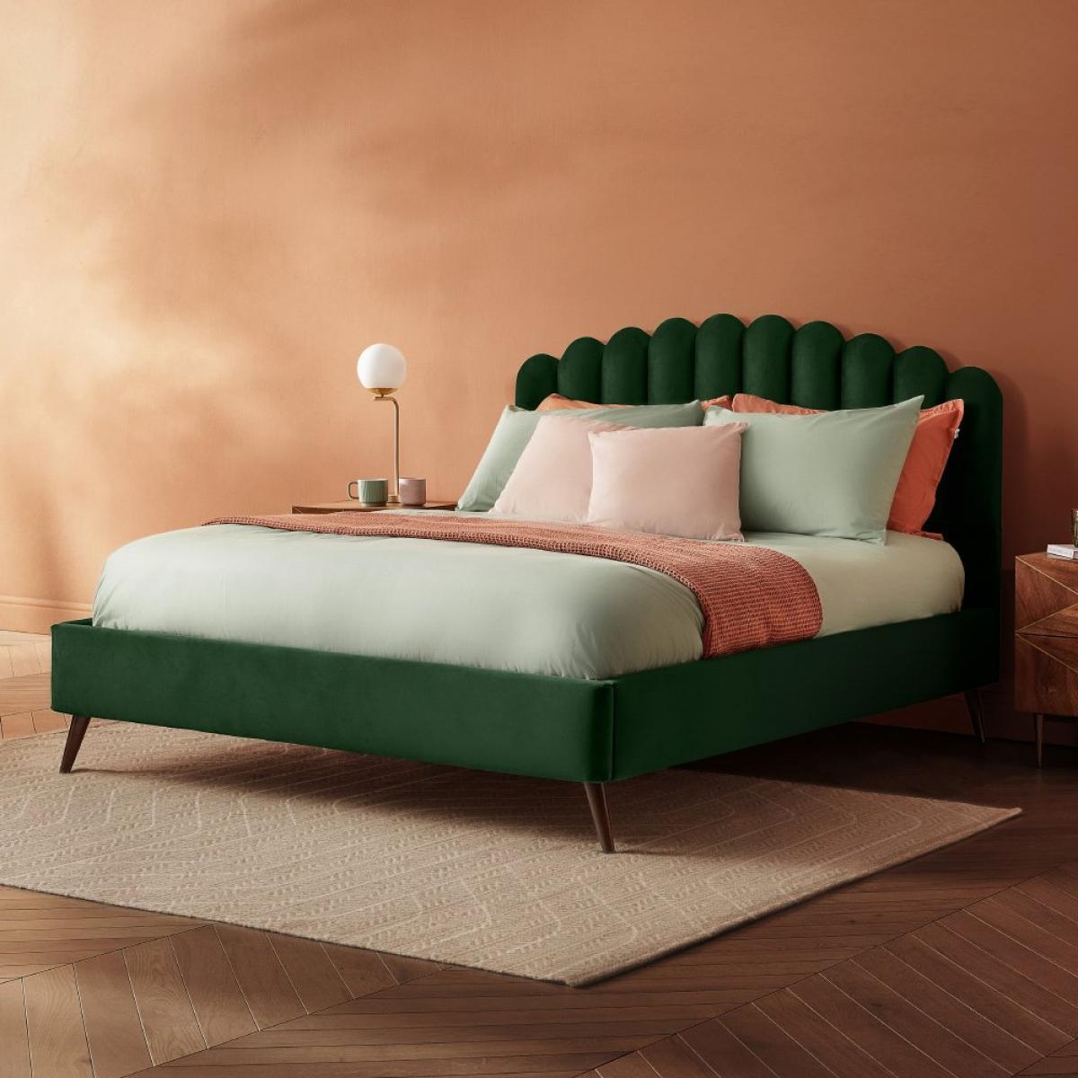 Silentnight Oriana Double Velvet Bed Frame - Green – image 1