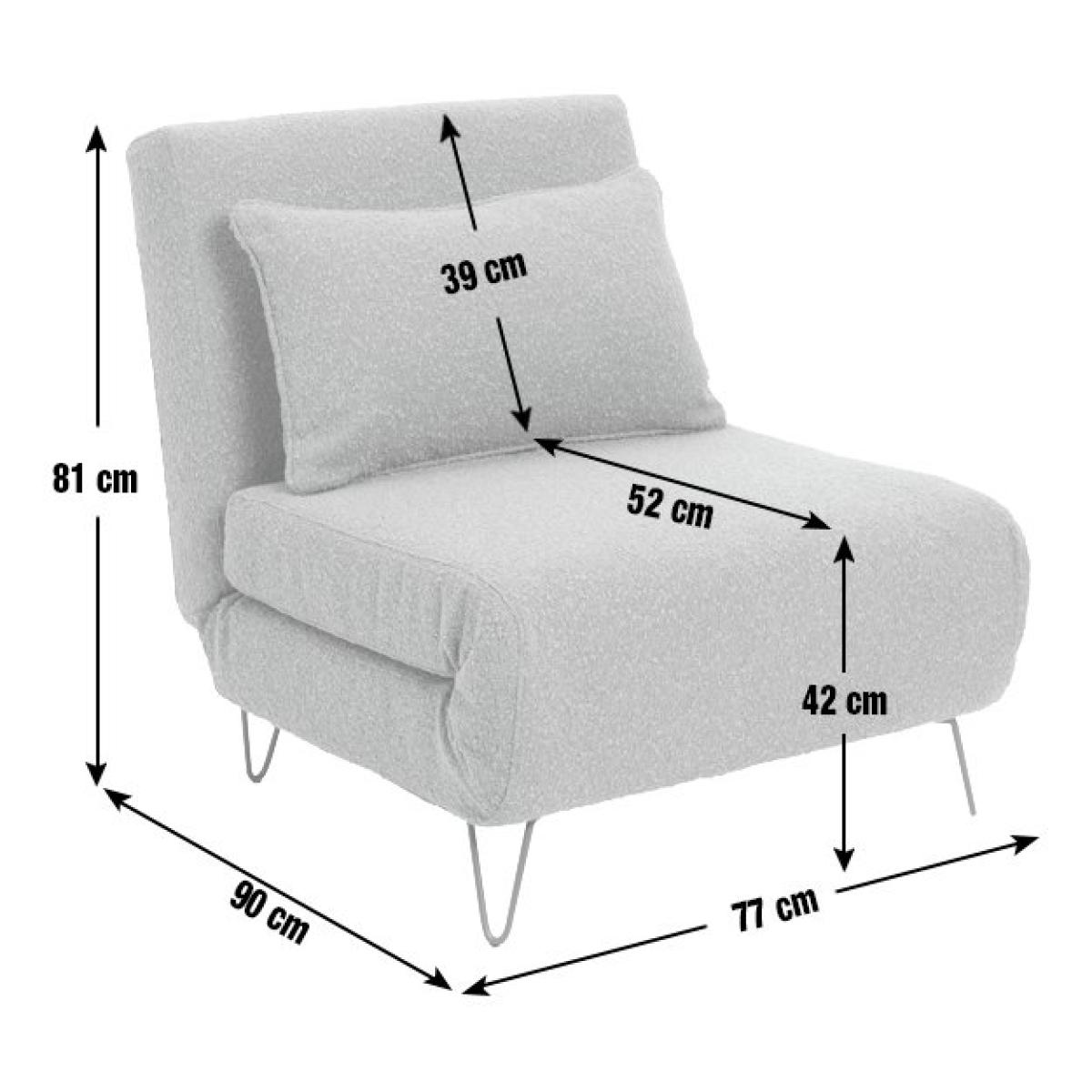 Habitat Roni Fabric Small Single Chair Bed -Grey – image 4