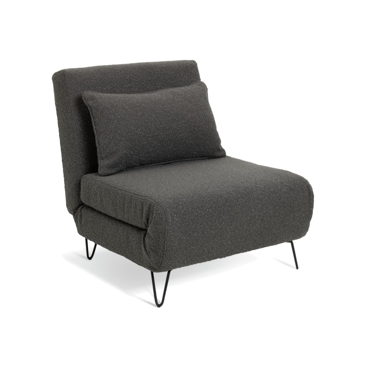 Habitat Roni Fabric Small Single Chair Bed -Grey – image 1
