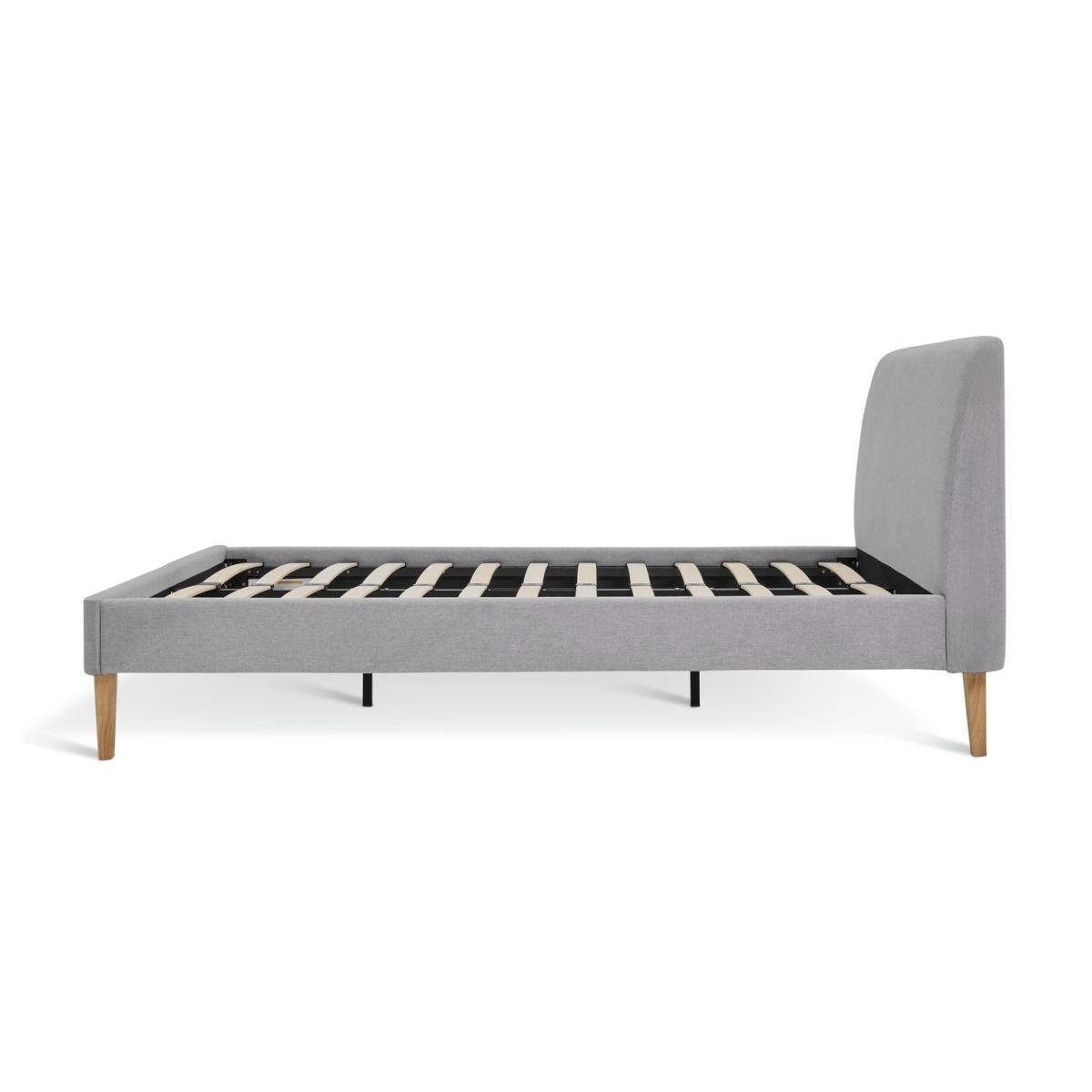 Habitat Ren Small Double Fabric Bed Frame - Light Grey – image 4