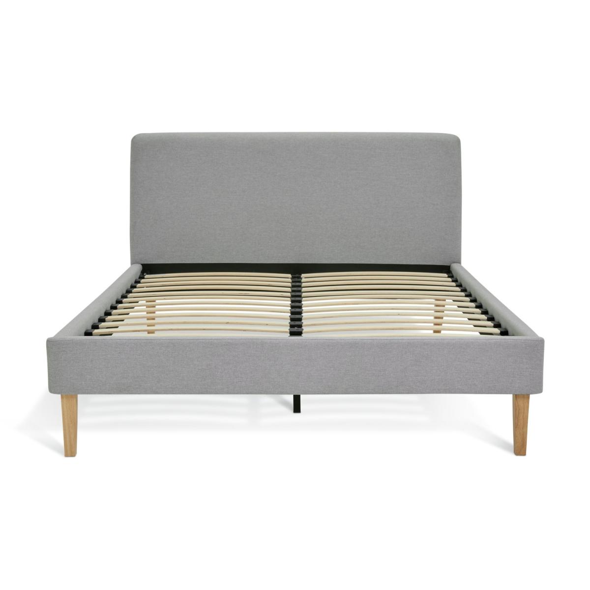 Habitat Ren Small Double Fabric Bed Frame - Light Grey – image 5
