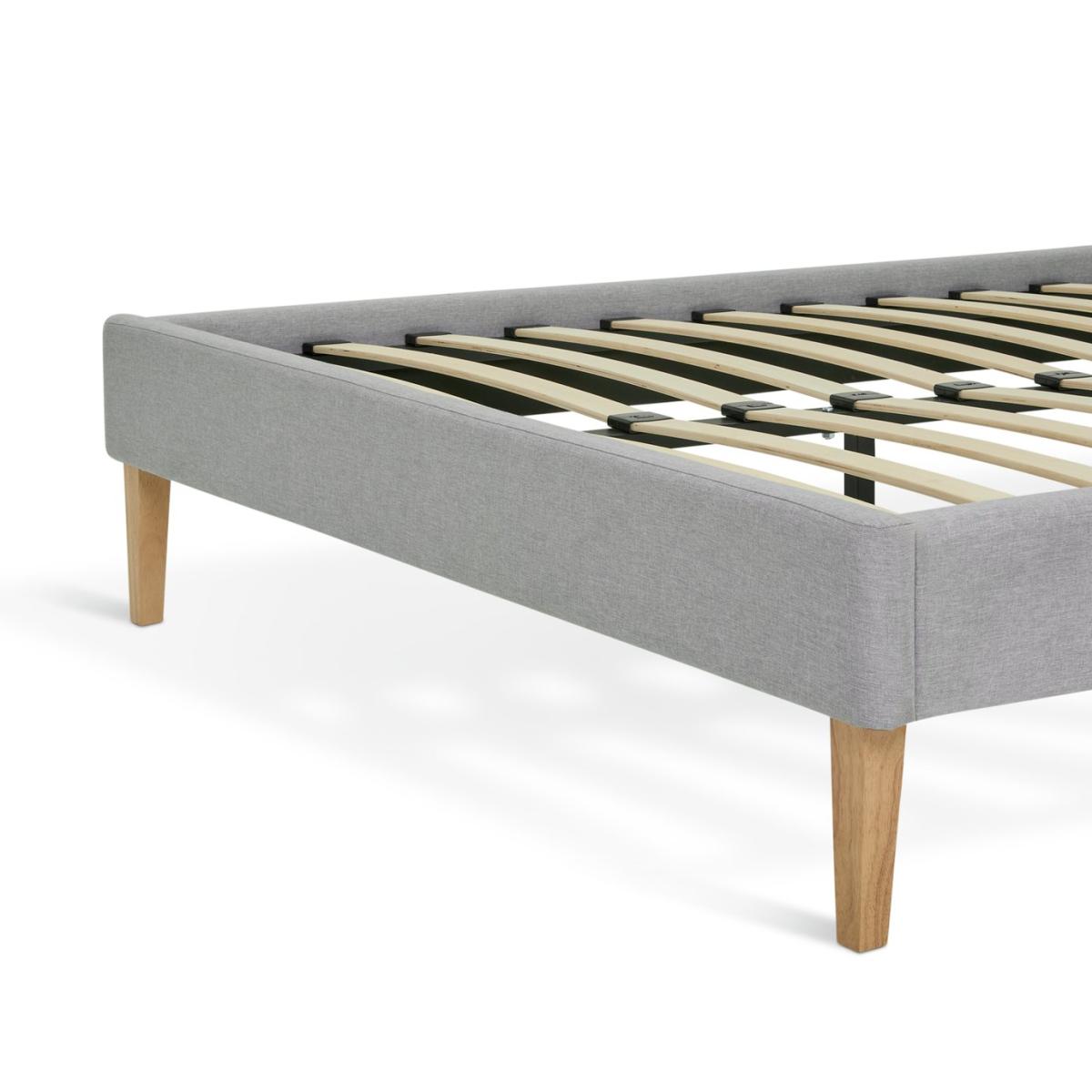 Habitat Ren Small Double Fabric Bed Frame - Light Grey – image 6