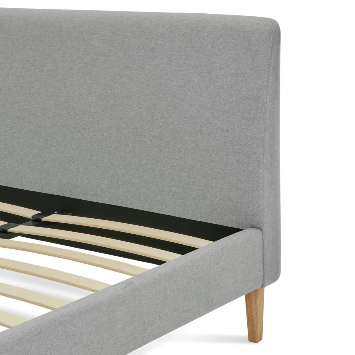 Habitat Ren Small Double Fabric Bed Frame - Light Grey – image 7