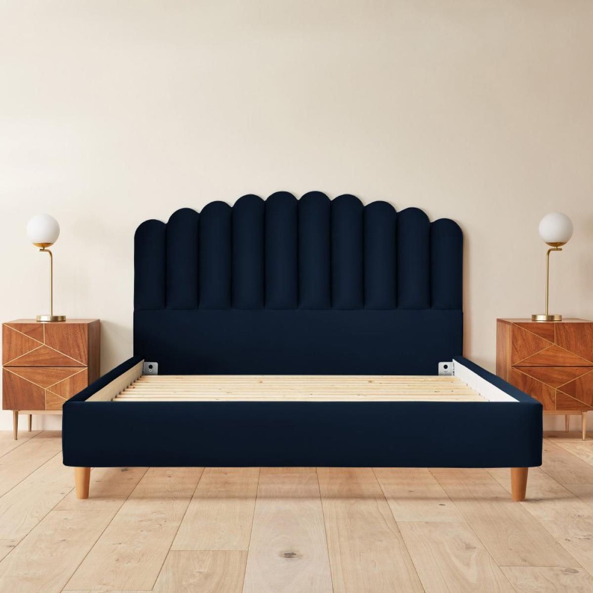 Silentnight Oriana Superking Velvet Bed Frame - Blue – image 3