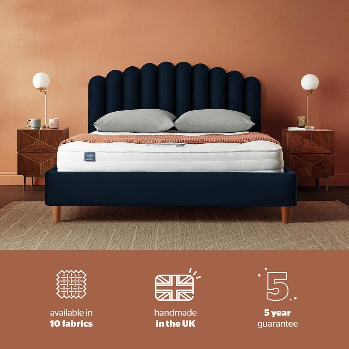 Silentnight Oriana Superking Velvet Bed Frame - Blue – image 7