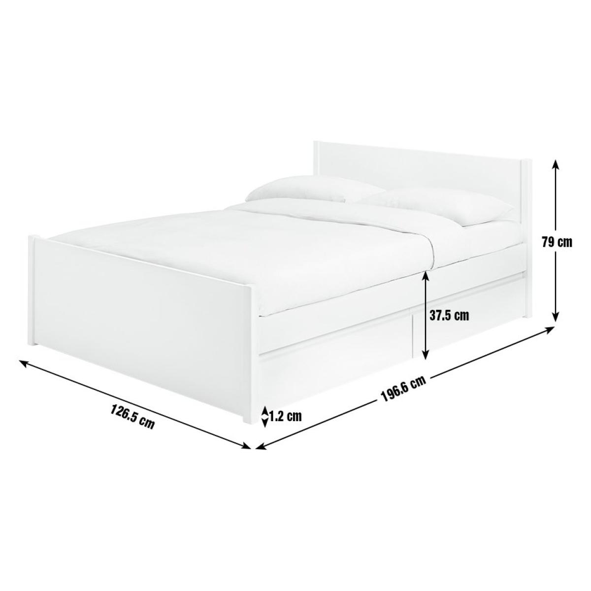 Habitat Jenson 4 Drawer Small Double Storage Bed Frame-White – image 3