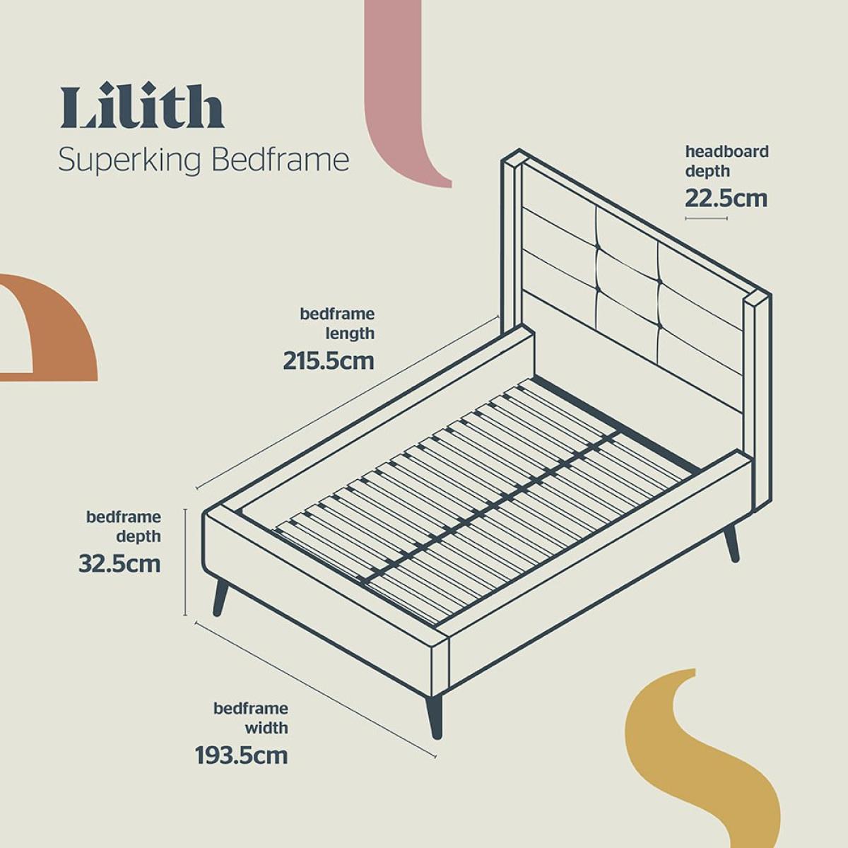 Silentnight Lilith Superking Fabric Bed Frame - Stone Grey – image 11