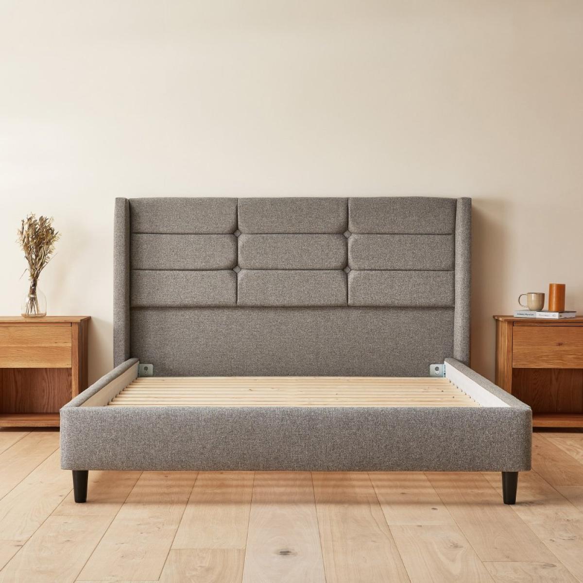 Silentnight Lilith Superking Fabric Bed Frame - Stone Grey – image 3
