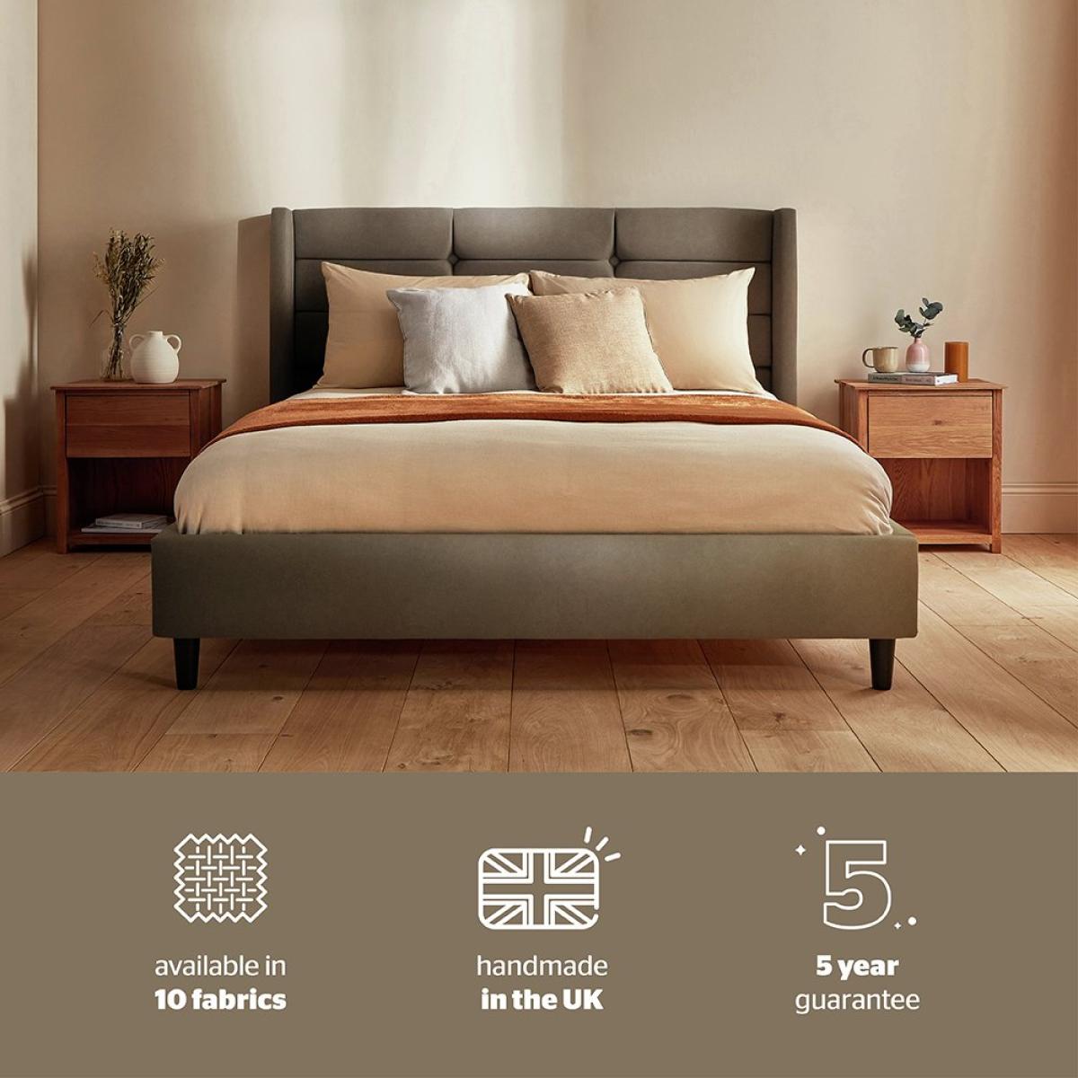 Silentnight Lilith Superking Fabric Bed Frame - Stone Grey – image 7