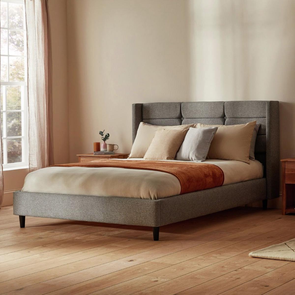 Silentnight Lilith Superking Fabric Bed Frame - Stone Grey – image 1