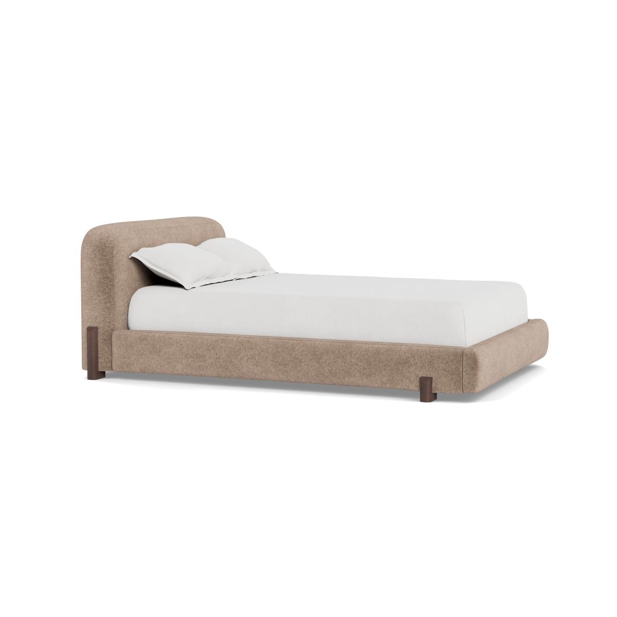 Heal's Nuvola Double Bed Boucle Velvet Rocky Natural Oak Feet – image 2