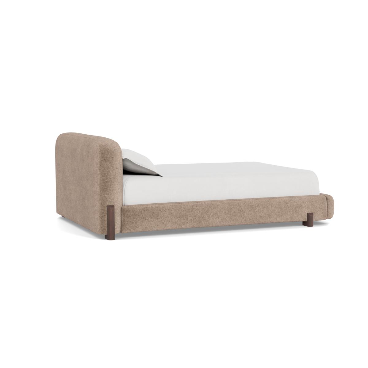 Heal's Nuvola Double Bed Boucle Velvet Rocky Natural Oak Feet – image 4