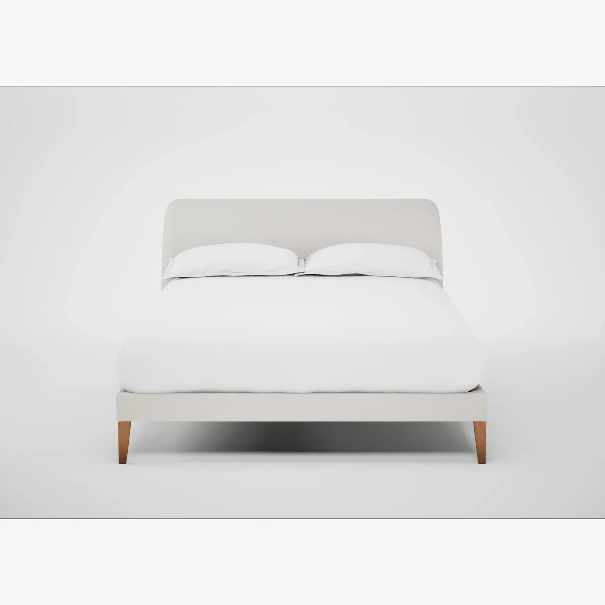 Heal's Wallis Bed King Boucle Steel Natural Oak Feet – image 1