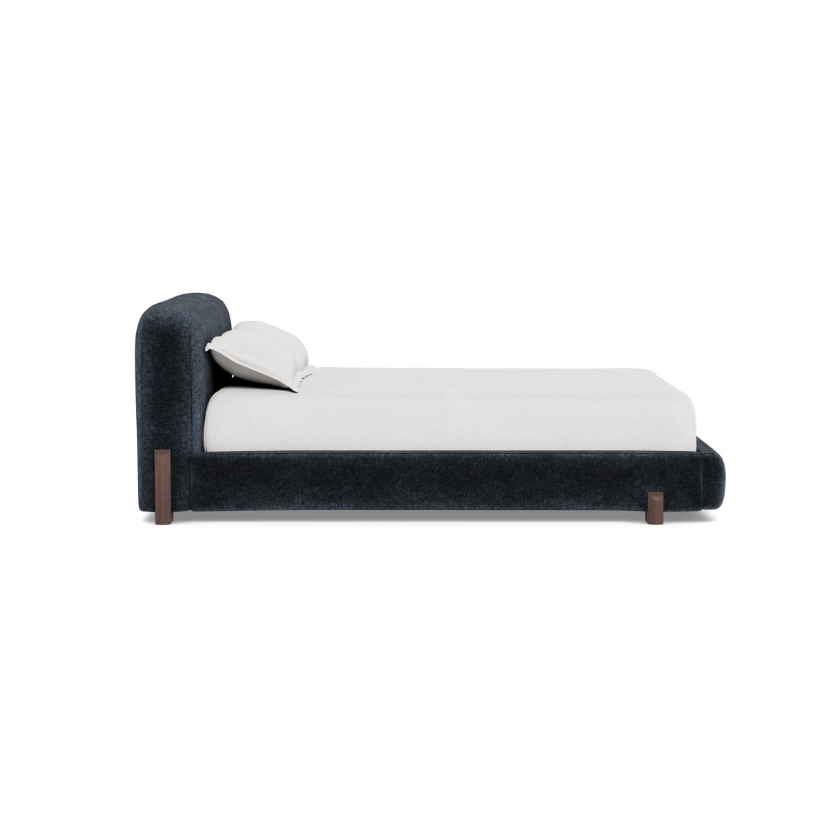 Heal's Nuvola King Bed Boucle Velvet Space Black Painted Feet – image 3