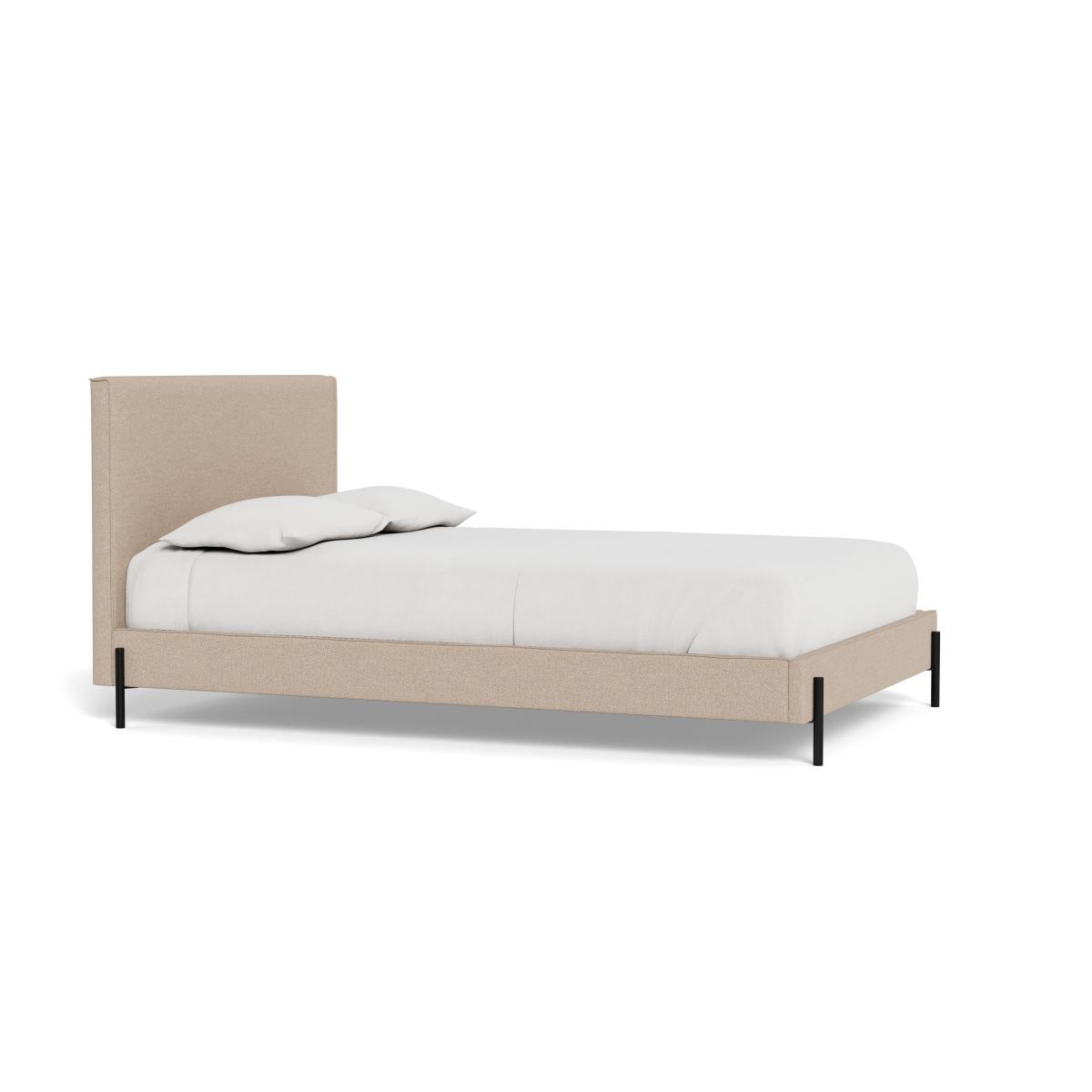 Heal's Tortona Double Bed Boucle Tweed Pearl Black Feet – image 2