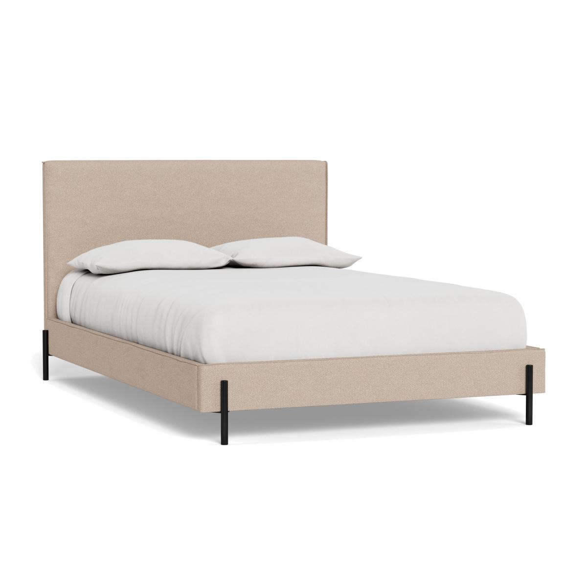 Heal's Tortona Double Bed Boucle Tweed Pearl Black Feet – image 1