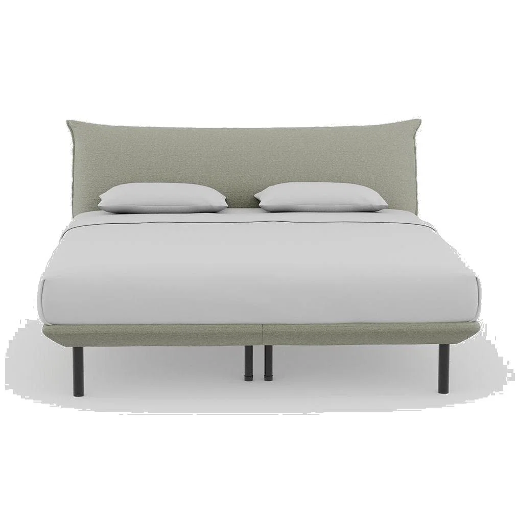 Heal's Aria Bed Super King Siena Cotton Pistachio Slats Black Feet