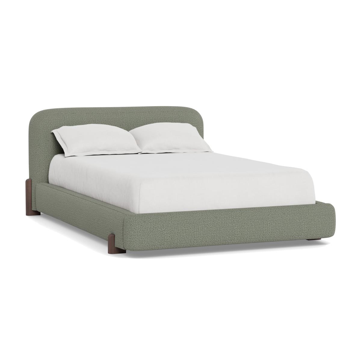 Heal's Nuvola King Bed Boucle Tweed Lapis Black Painted Beech Feet – image 1