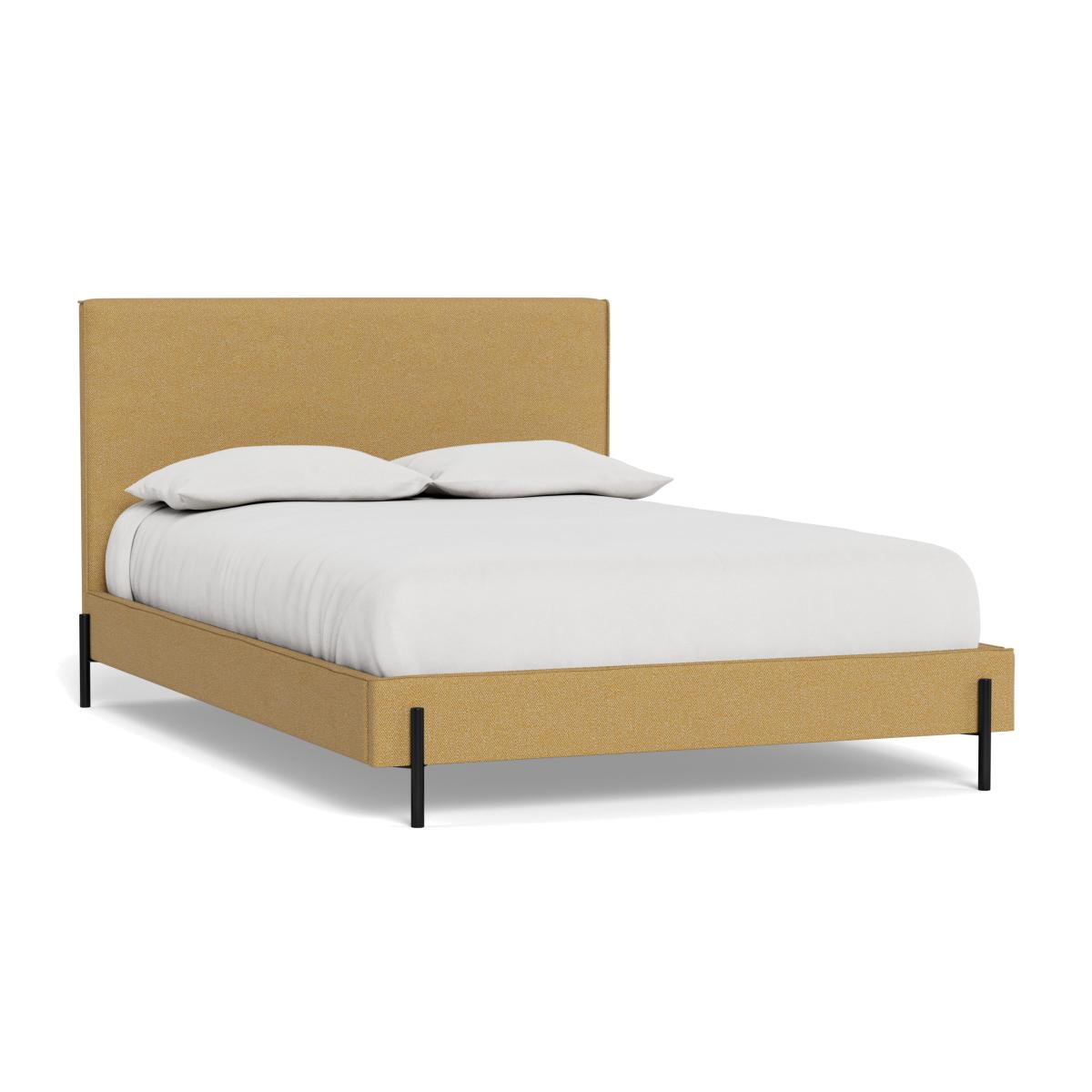 Heal's Tortona King Bed Boucle Tweed Citrine Black Feet – image 1