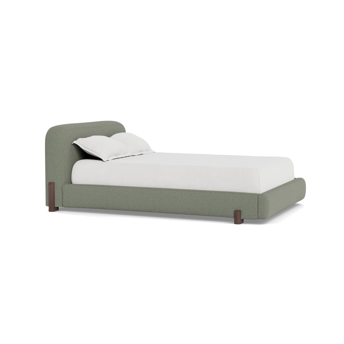 Heal's Nuvola King Bed Boucle Tweed Lapis Natural Oak Feet – image 2