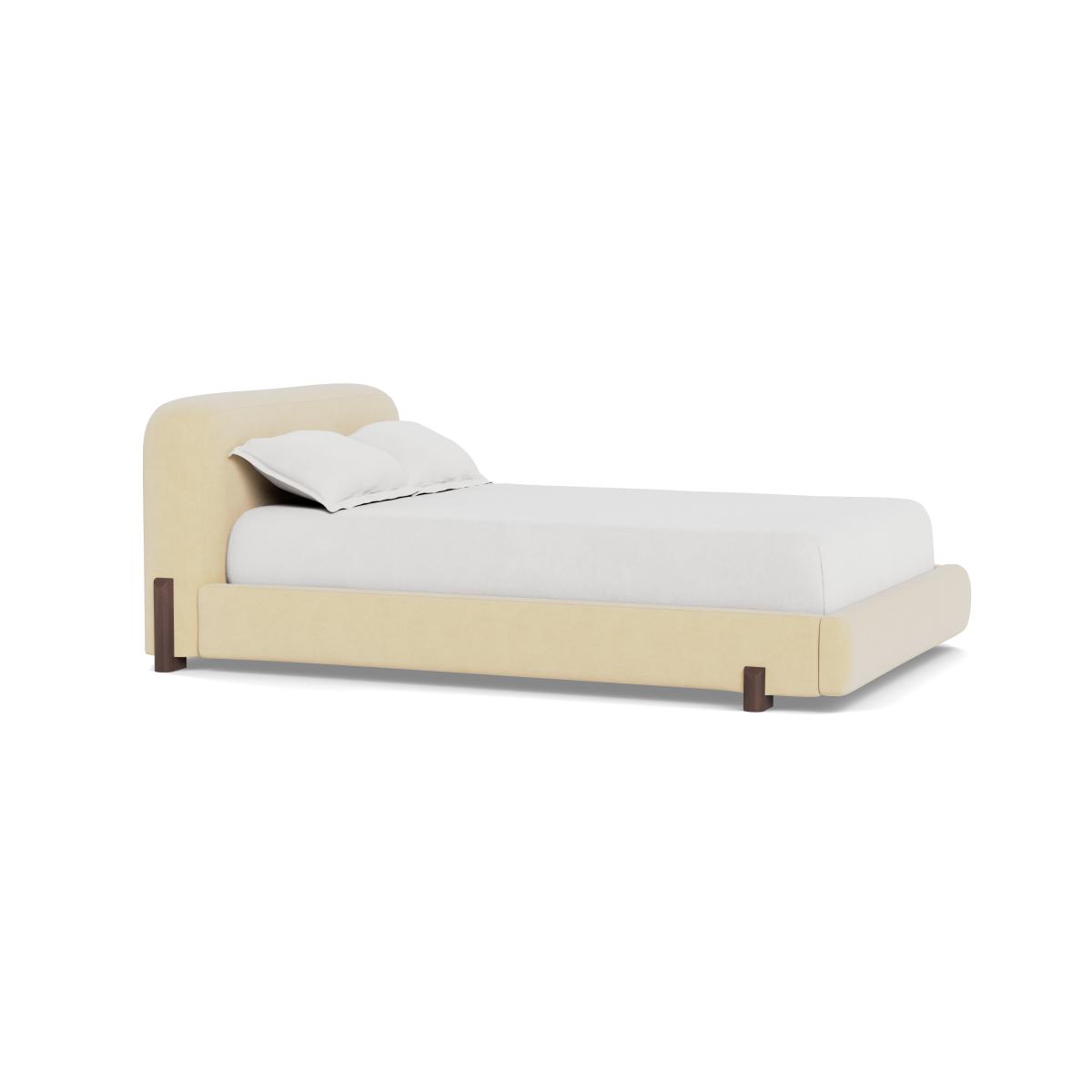 Heal's Nuvola Double Bed Smart Luxe Velvet Biscuit Black Painted Feet – image 2