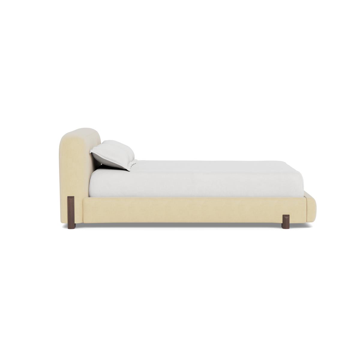 Heal's Nuvola Double Bed Smart Luxe Velvet Biscuit Black Painted Feet – image 3