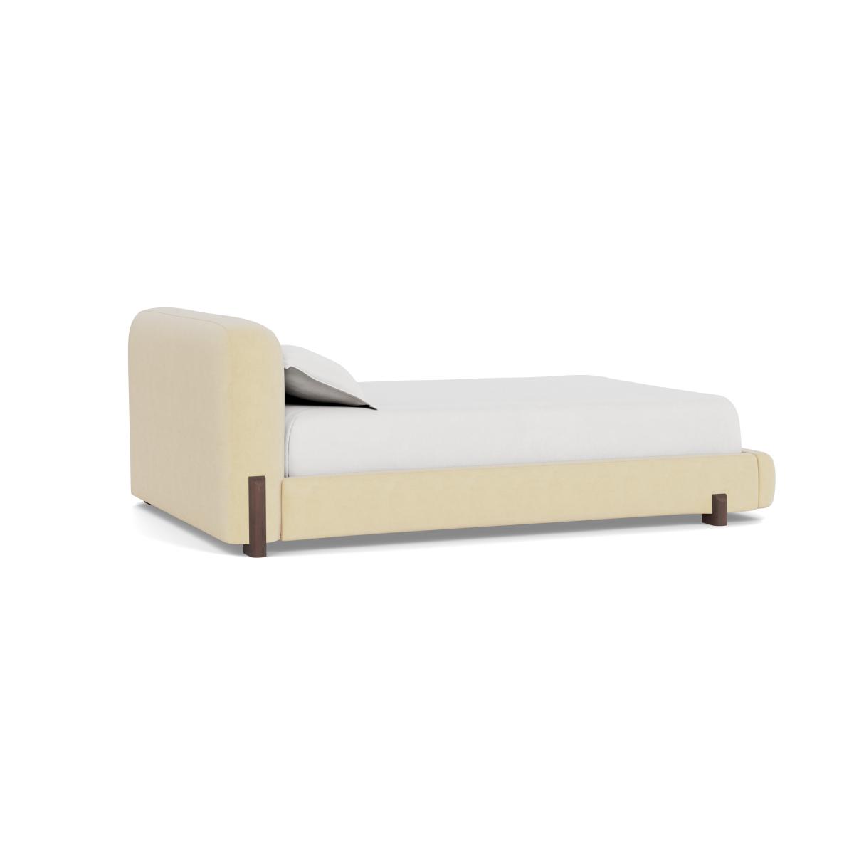 Heal's Nuvola Double Bed Smart Luxe Velvet Biscuit Black Painted Feet – image 4