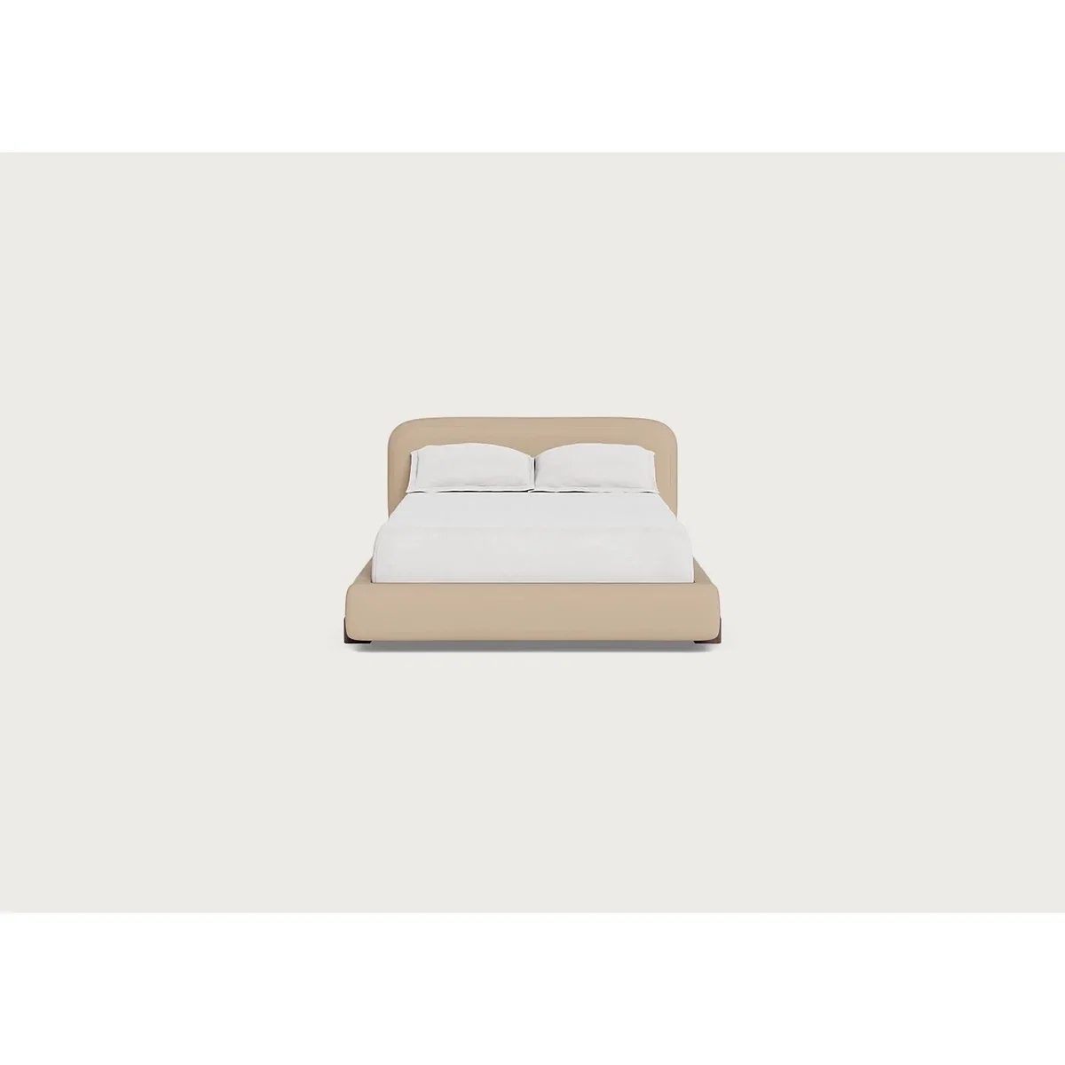 Heal's Nuvola Double Bed Smart Velvet Dusk Walnut Stained Oak Feet – image 4