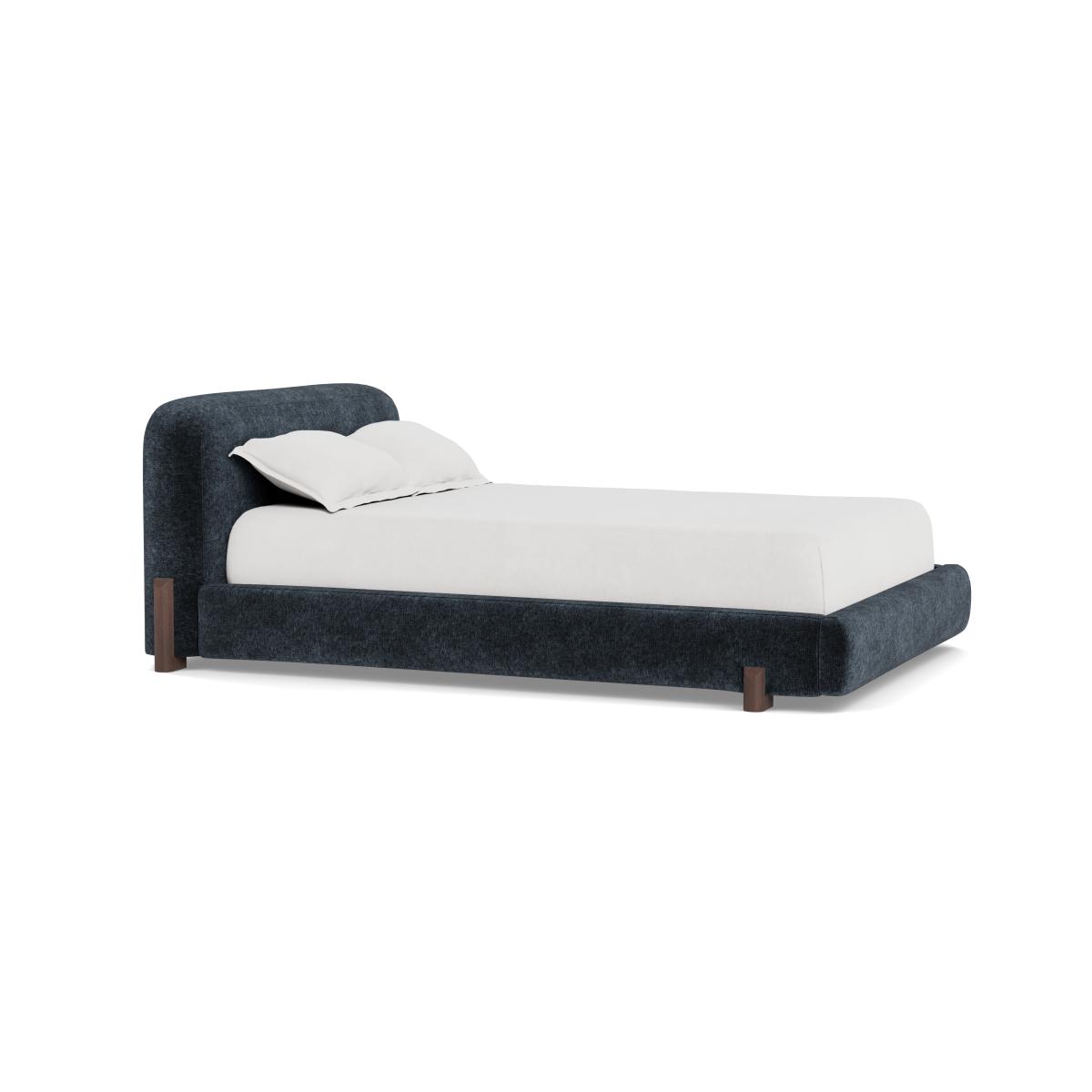 Heal's Nuvola Super King Bed Boucle Velvet Space Black Painted Feet – image 2