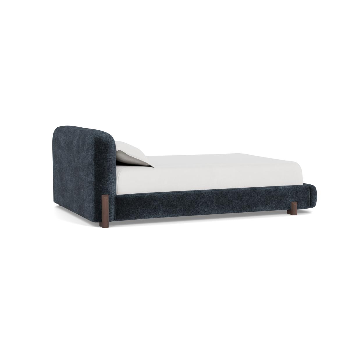 Heal's Nuvola Super King Bed Boucle Velvet Space Black Painted Feet – image 4