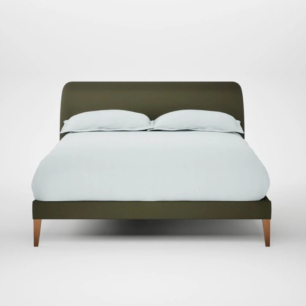 Heal's Wallis Bed Double Smart Cotton Linen Myrtle Natural Feet – image 1