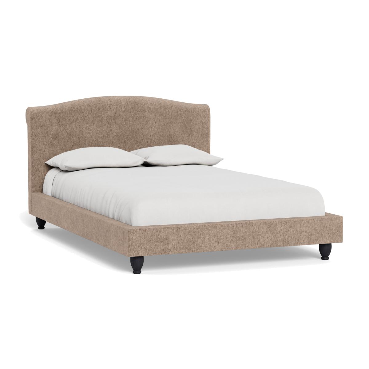 Heal's Devon King Bed Boucle Velvet Rocky Black Beech Feet – image 1